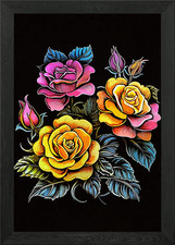 Nice Flowers Framed Wall Art Poster Canvas Print Picture