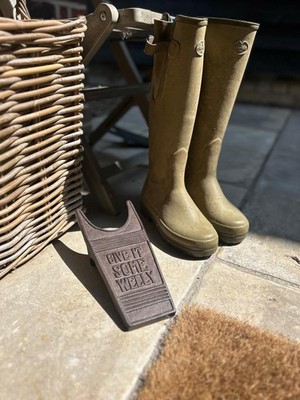 Gusseisen Stiefelheber Give It Some Welly Garten Vintage Geschenkkleidung Geschenk Outdoor
