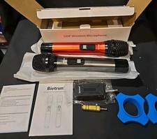 Bietrun UHF Wireless 2 Microphone System Cordless Dynamic EXTRA MICROPHONE