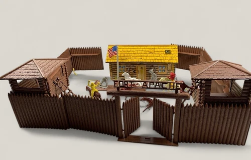 Marx Rin Tin Tin at Fort Apache #3627 Playset NEAR COMPLETE 1956