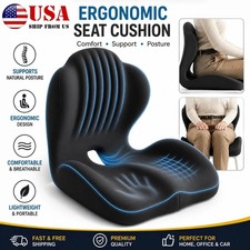Ergonomic Memory Foam Seat Cushion Back Support Office Chair Car Seat Pillow New Ergonomic Memory Foam Seat Cushion Back Support Office Chair Car Seat Pillow New