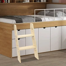 2 Steps Solid Wood Bed Ladder, Durable Step Ladder, for Dorm, Teens Adults Room