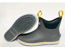 Men's 22735 Xtratuf 6" Full Rubber Ankle Deck Boot Gray/Yellow Boots Size 9 NEW