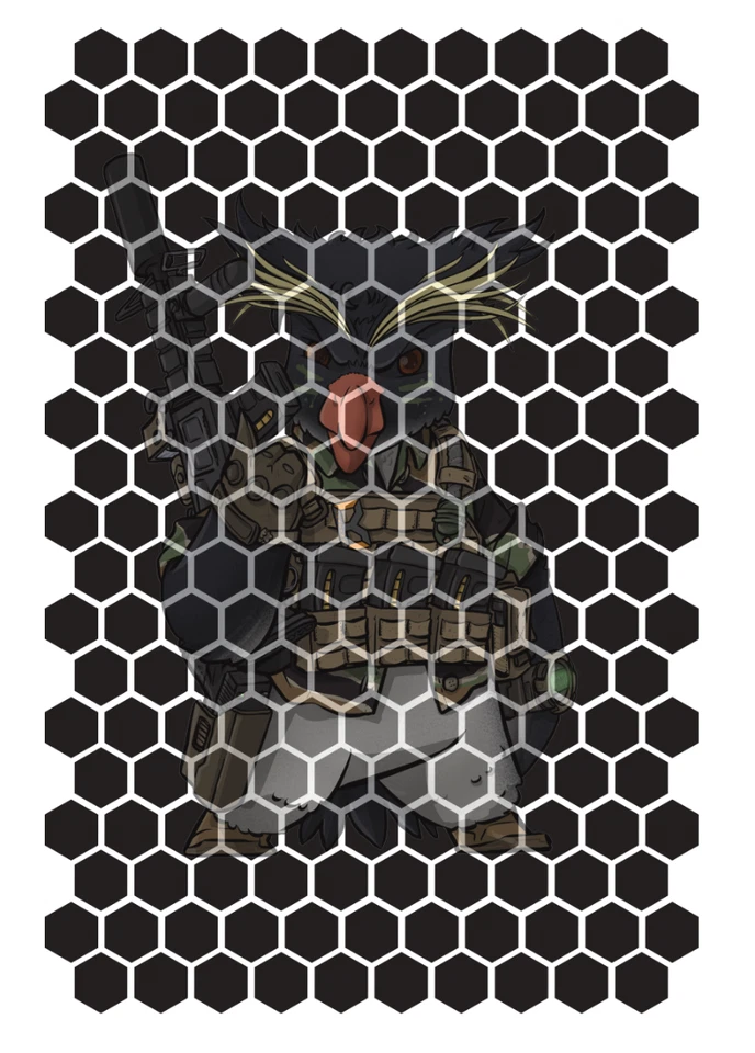 Single Cut Honeycomb Stencils 2 Pack Cerakote Gunkote Duracoat Airbrush Stencil - Image 2 of 4