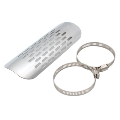 Motorcycle Chrome Metal Exhaust Muffler Pipe Heat Shield Cover Guard