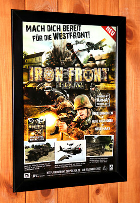 Iron Front Liberation 1944 PC Windows Werbeblatt Gerahmt Poster Ad Page Framed