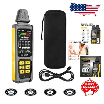 Versatile 5-in-1 EMF Reader with Alarm System - Monitor Radiation Levels Easily