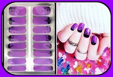Color Nail Polish Strips, 16ct.purple Halloween. Please Read  DESCRIPTION BELOW
