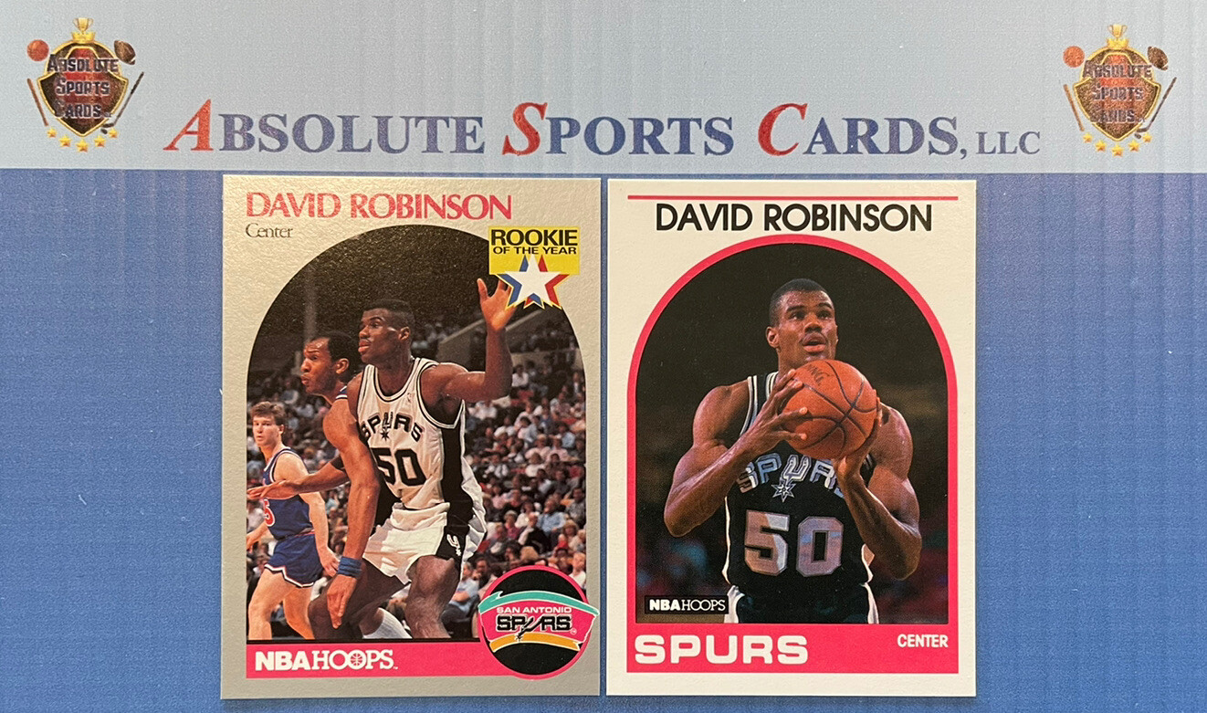 1989-90 Hoops DAVID ROBINSON Rookie Lot X 2 | #270 | # 310 | ROY | HOF |  SHARP! | eBay