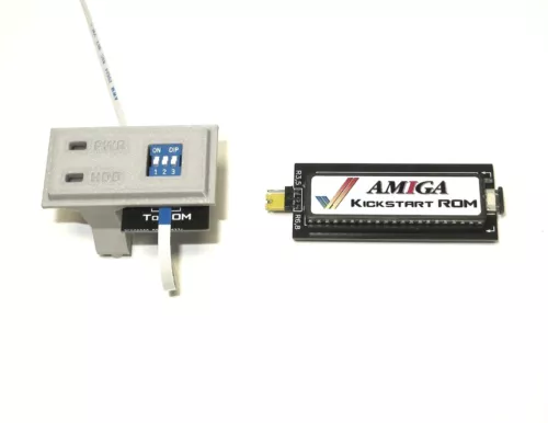 Amiga A2000 kickstart switcher adapter + 8 kickstarts in one ! (including panel)