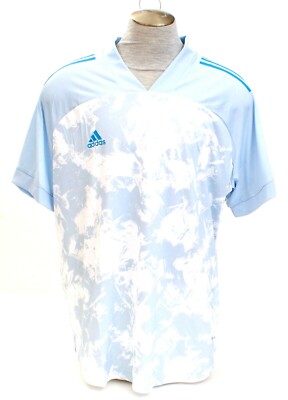 Adidas Blue & White Condivo 20 Prime Blue Short Sleeve Jersey Men's NWT