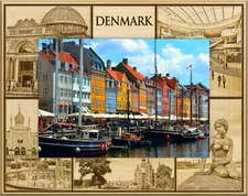 Denmark Laser Engraved Wood Picture Frame Landscape (8 x 10)