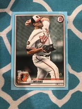 2020 Bowman John Means Sky Blue Paper Base 472/499 Baltimore Orioles All-Star
