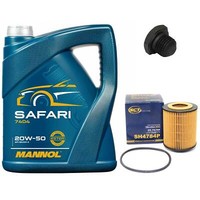MotoröL Set 20W-50 5 Liter + ÖLfilter + ÖLablassschraube FüR Opel Vectra Sintra