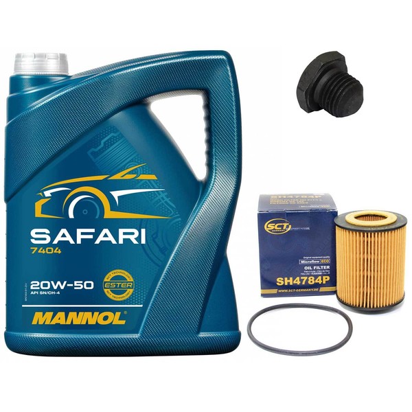 MotoröL Set 20W-50 5 Liter + ÖLfilter + ÖLablassschraube FüR Opel Vectra Sintra-image