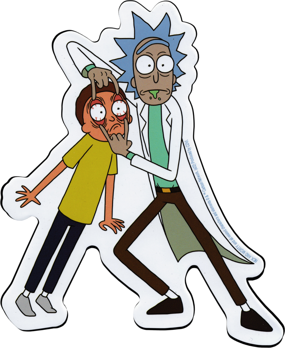 Sticker - Rick and Morty Open Eyes Cartoon Network TV Show 5.38