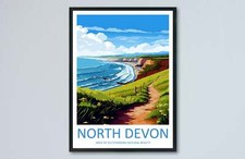 North Devon Travel Print Wall Art North Devon Wall Hanging Home Decor North Devo