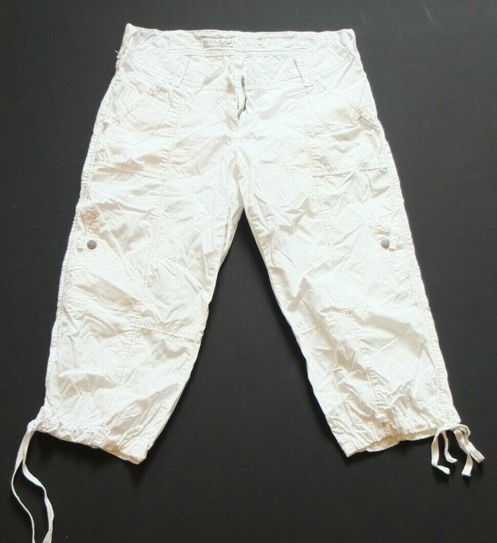 SOCCX Summer Capri Cargo Pants Size M Top White