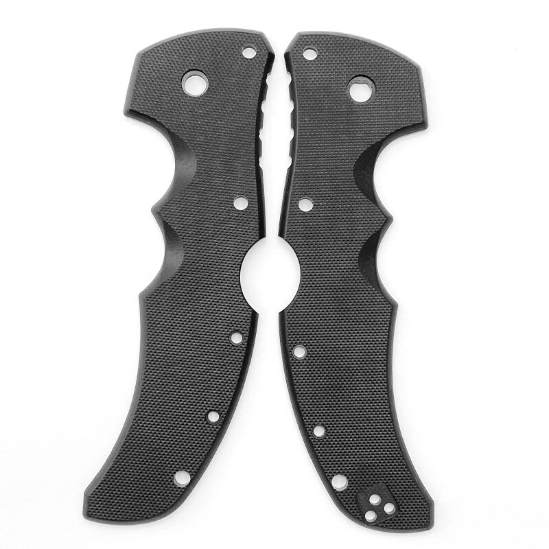 2PCS Black Custom Handle Patch G10 Scales For Cold Steel Recon1 Folding Knives