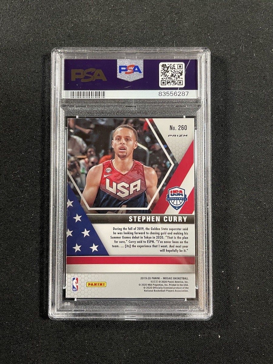 2019 Panini Mosaic Stephen Curry #260 USA Prizm Genesis SP 2019 Panini Mosaic Stephen Curry #260 USA Prizm Genesis SP