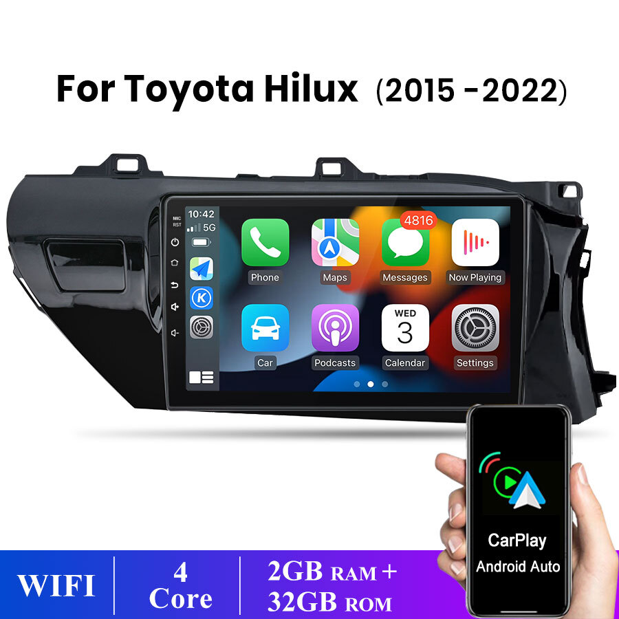 10" FOR TOYOTA HILUX 20152022 ANDROID 13 CAR STEREO GPS APPLE CARPLAY HEAD UNIT eBay