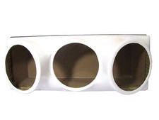 Triple 12 fiberglass sub woofer speaker box enclosure carpeted MDF case WHITE