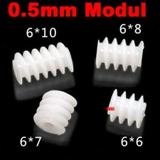 Modul 0,5 Kunststoff 6mm Schnecke Zahnrad Getriebe 2mm Motor Welle RC Modellbau