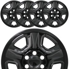 4 Fits Ram 1500 Tradesman 2019-25 Black 18 Wheel Skins Hub Caps Full Rim Covers