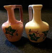 VTG Water Jug Pitcher SALT & PEPPER Shakers Ceramic Made in Japan