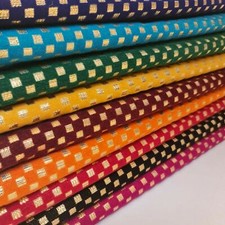 Gold Glitter Foil Lame Material Emboss Velvet Flock Décor Craft Dress Fabric 44"