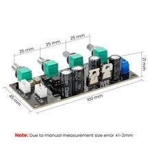 1PCS NE5532 Amplifier Tone Preamp Board Treble Bass Midrange Volume Tone Control