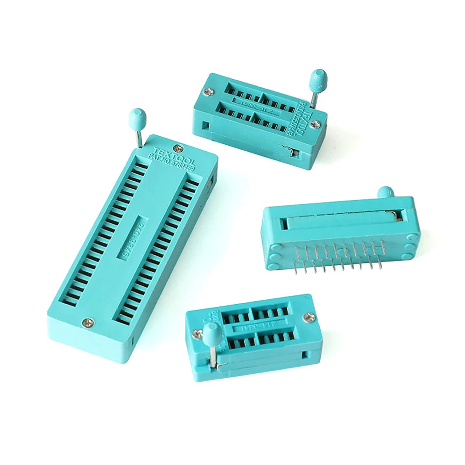 ZIF IC Buchse 14, 16, 18, 20, 24, 28, 40 Pins Universal Prüf DIP Stecker grün - Bild 2 von 4