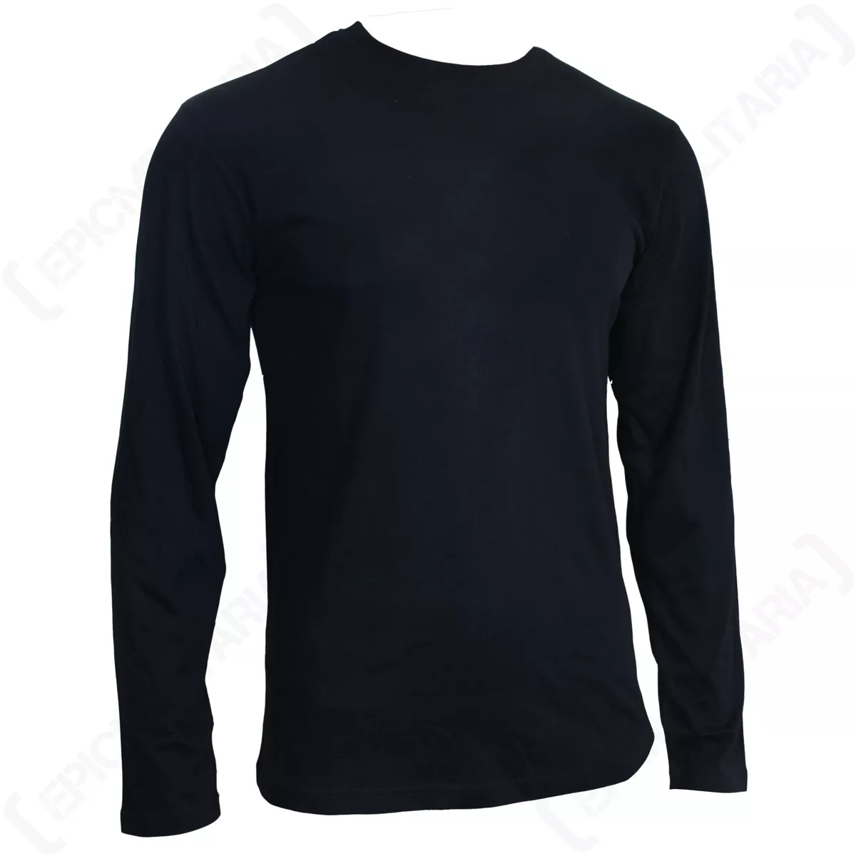 Long Sleeve BLACK T-SHIRT - All Sizes - Army Military Cotton Top - 100%  COTTON