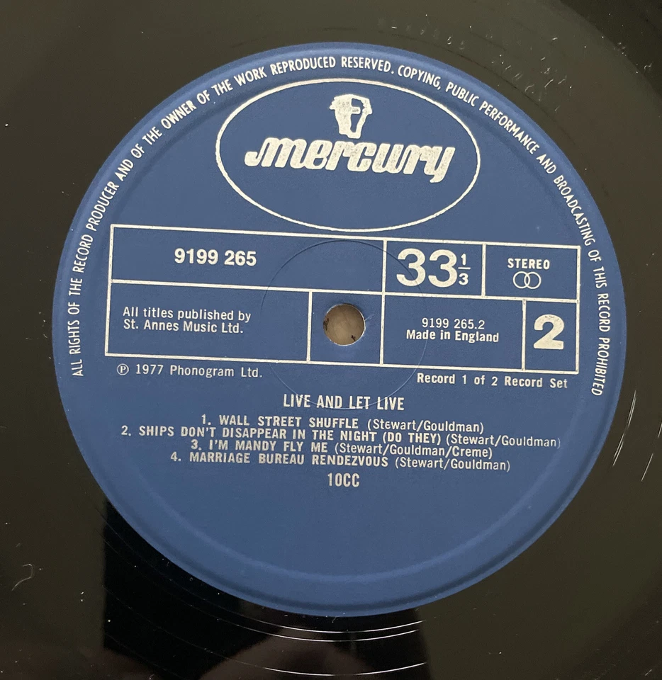 10cc Live And Let Live Double Vinyl LP Original UK Mercury - 9199-265 Ex~Vg+ - Image 4 of 4