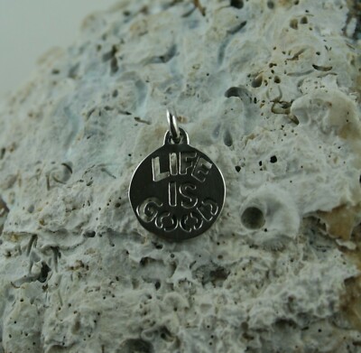 Statement Anhänger Sterling Silber  ''LIFE IS GOOD''  kleiner Anhänger