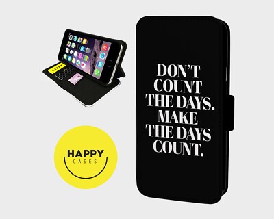 POSITIVE LIFE QUOTE - Kunstleder Klapp Handy Hülle Cover - iPhone/Samsung