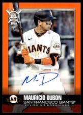 2021 Topps Big League Autographs Electric Orange Mauricio Dubon Auto 35/99 San