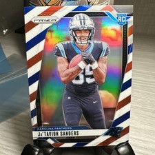 2024 Prizm Football Red White Blue Prizm RWB Rookie Jatavion Sanders #343 RC