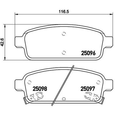 1x ORIGINAL  Brembo P 59 080X Bremsbelagsatz, Scheibenbremse Hinten, inkl.