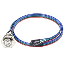 Chassis Switch - Metal Button, PC Case LED Power Button ATX Supply On/Off 12mm