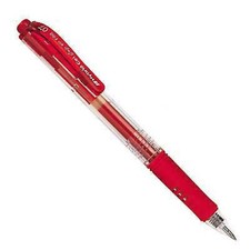 Pentel K157 Gelschreiber rot/transparent 0,35...