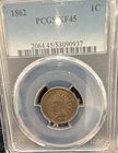 1862 Indian Head Small Cent Copper BN PCGS XF45 Philadelphia KM#2064.45