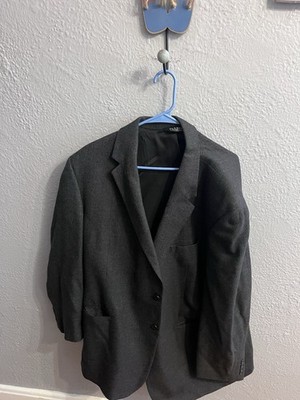 Jos Bank Sport Coat Blazer Men's Size 48R Charcoal Gray Travelers Collection
