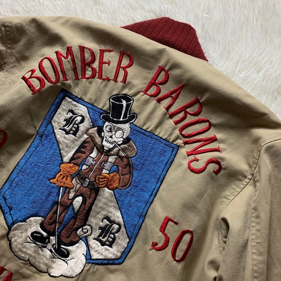 Buzz Rickson’s Military Jacket Red Rib Patch Embr… - image 6