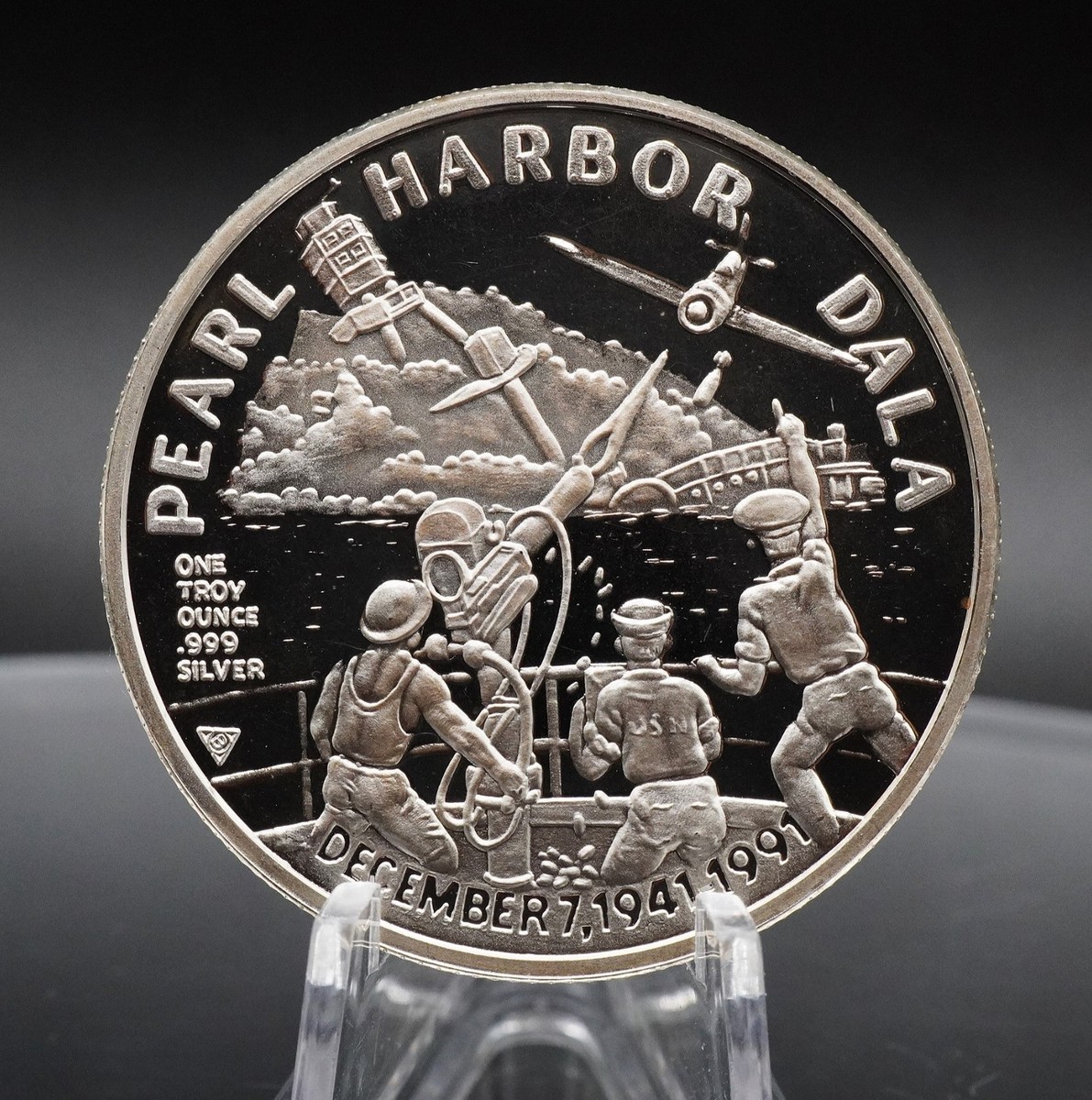 1941 1991 Pearl Harbor Dala Day WWII Hawaiian Mint Hawaii 1oz