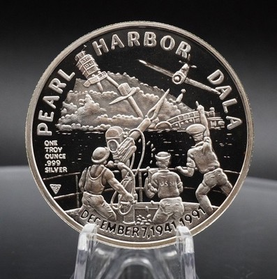1941 1991 Pearl Harbor Dala Day WWII Hawaiian Mint Hawaii 1oz