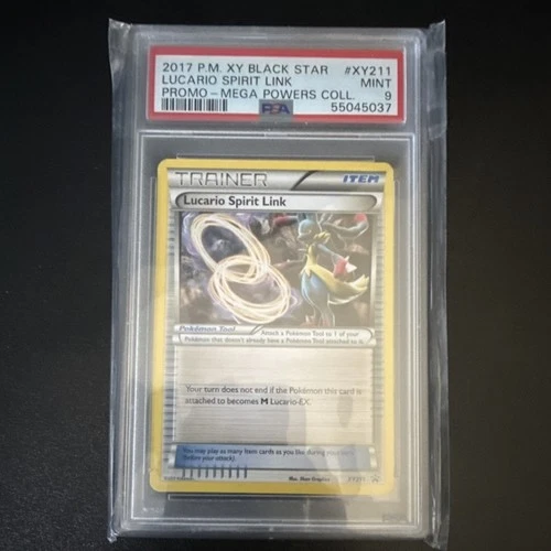 Pokémon Lucario Spirit Link XY211 XY Black Star Promo Regular PSA 9 Card