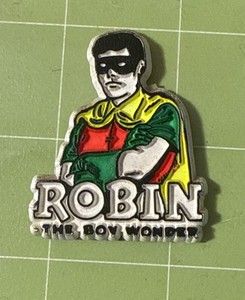 1970'S ROBIN Die-Cut Plastic Magnet/Stick On SUPER FRIENDS Batman Comic Cartoon