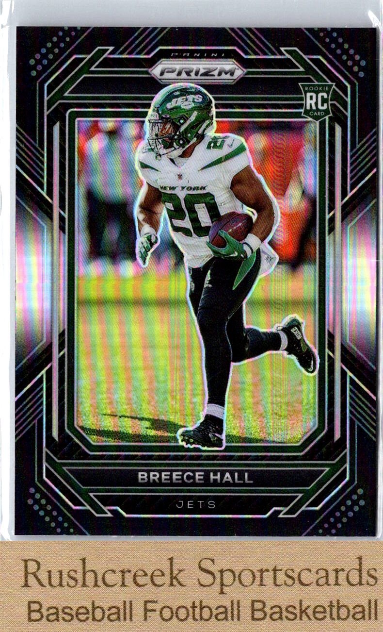 2022 Panini Chronicles #PB-17 Breece Hall RC Rookie Prizm Black Silver