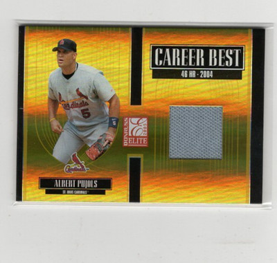 2005 Albert Pujols Elite Career Best Jersey Card 003/250 #CB-3 Free SH (C271)
